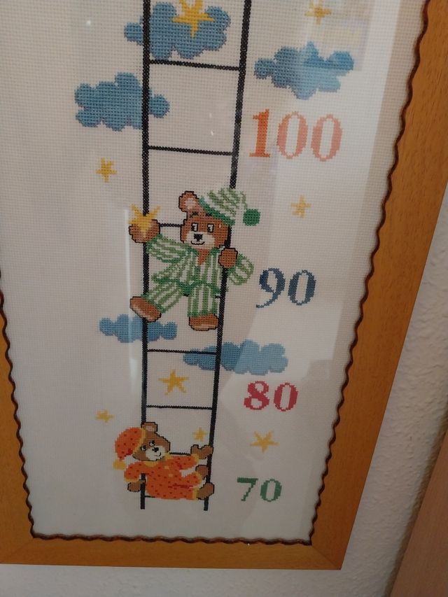 Cuadro punto de cruz. Muy bien conservado