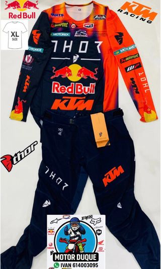 traje motocross thor enduro ktm red bull pitbike 