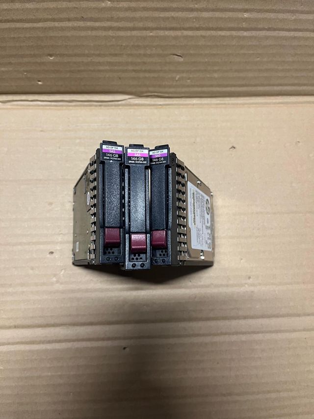LOTE DE 3 DISCO DUROS SAS HP DE 146 GB, 2,5" 6G DP