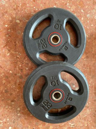 Pesas de gimnasio.