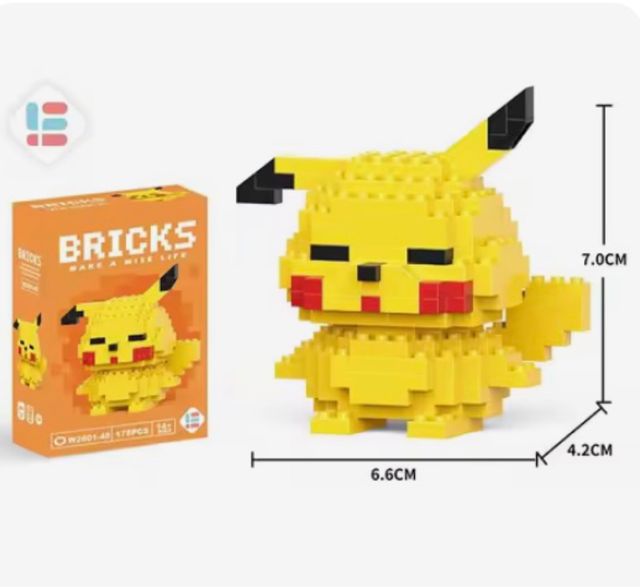 Pikachu estilo lego Pokemon