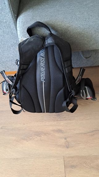 Patines Rollerblade, mochila y protecciones