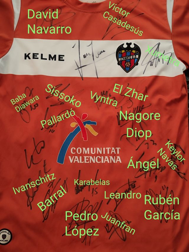 Camiseta firmada Levante 2012/13 Munua