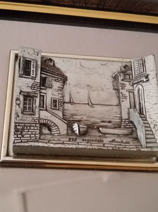 Quadretto cornice com opera argento 925 Marchettig