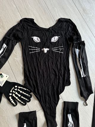 Disfraz de gato body women secret medias hueso 