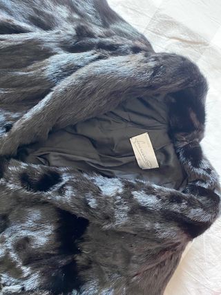 Abrigo Zorro Negro Antigüedad perfecto estado