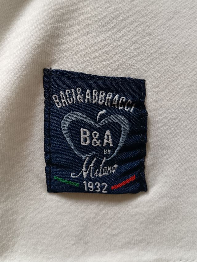 T-shirt manica lunga Baci & Abbracci bianca S