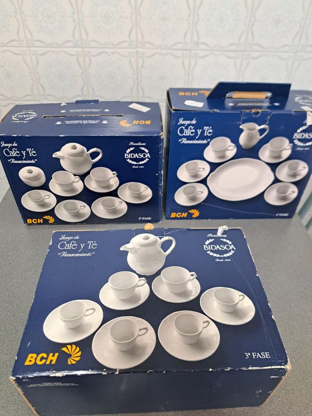 Juego café y te Renacimiento Bidasoa blanco 41 pza