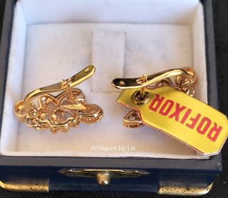 Vintage earrings chapados en oro.