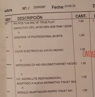 TPV Caja Registradora Táctil