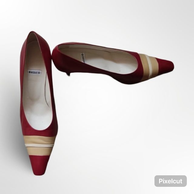 Zapatos tacón medio rojo elegante Ballco