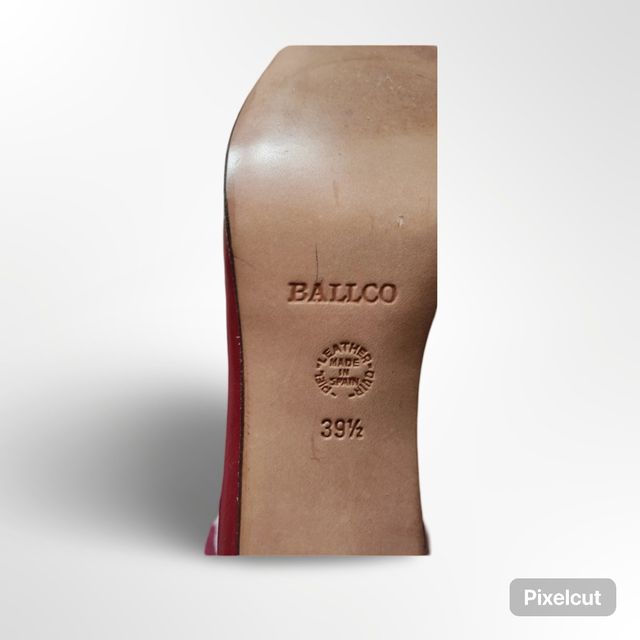 Zapatos tacón medio rojo elegante Ballco