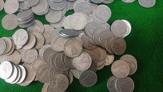 290 monete 5 lire delfino circolate del 1954