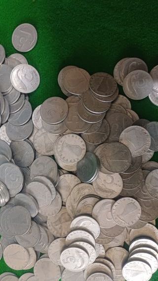 290 monete 5 lire delfino circolate del 1954