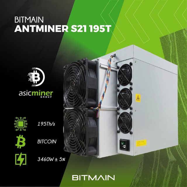 Antminer S21 (195TH/s)  ¡2 años de garantía!
