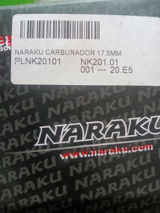CARBURADOR NARAKU