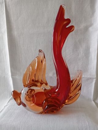 Scultura pesce in vetro di Murano vntg anni '50/60