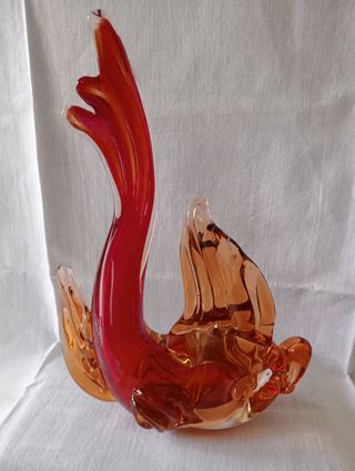 Scultura pesce in vetro di Murano vntg anni '50/60