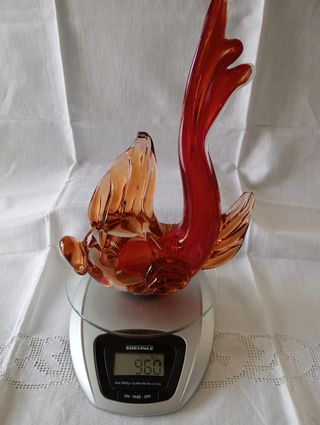 Scultura pesce in vetro di Murano vntg anni '50/60