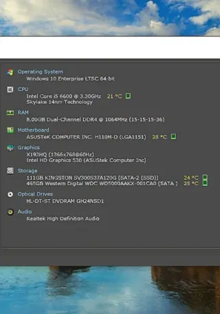 PC Intel I5 8/500 Gb SSD + monitor, altavoces...