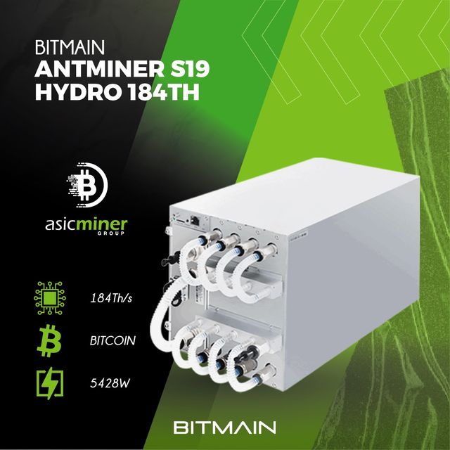 ⛏️Antminer S19 Hydro (184TH/s)🚀2 años de garantía
