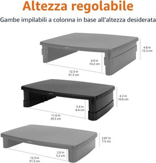 Amazon Basics Supporto da Scrivania PC Monitor 