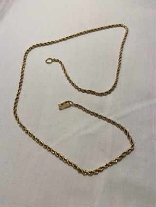 8.3 g Cadena Oro Macizo 18k Cordón Salomónico 2mm