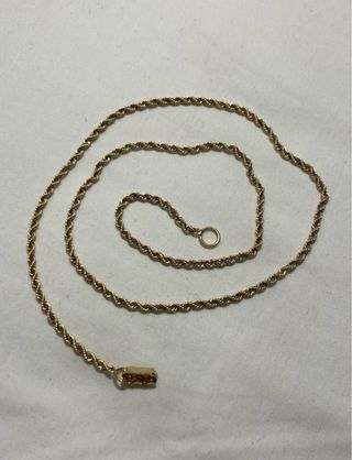 8.3 g Cadena Oro Macizo 18k Cordón Salomónico 2mm