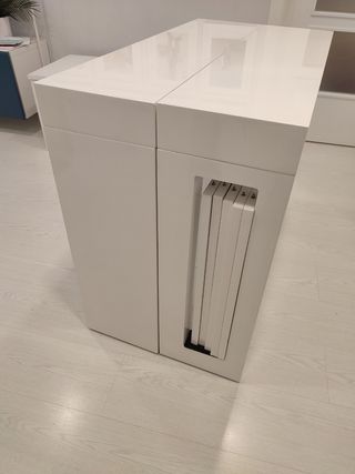 Consolle allungabile laccata in bianco lucido