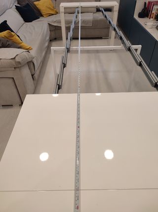 Consolle allungabile laccata in bianco lucido