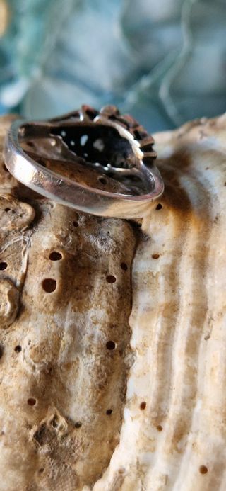 Anillo plata antiguo aguamarina talla 13