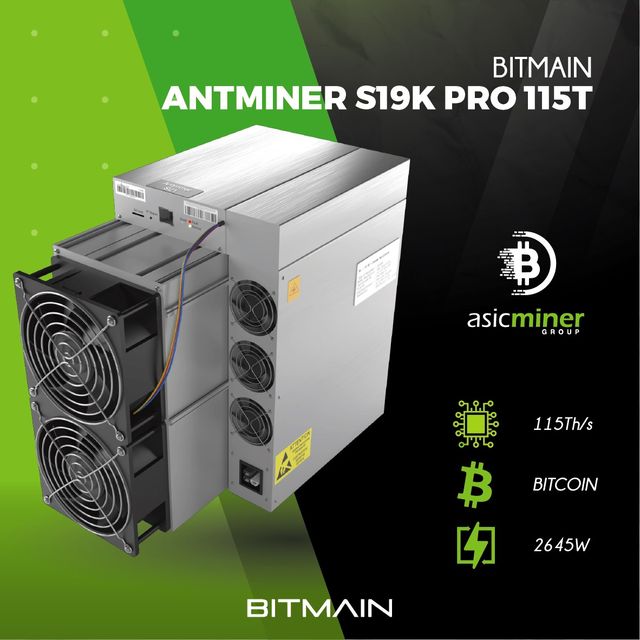 ⛏️Antminer S19K Pro (115TH/s)🚀 2 años de garantía