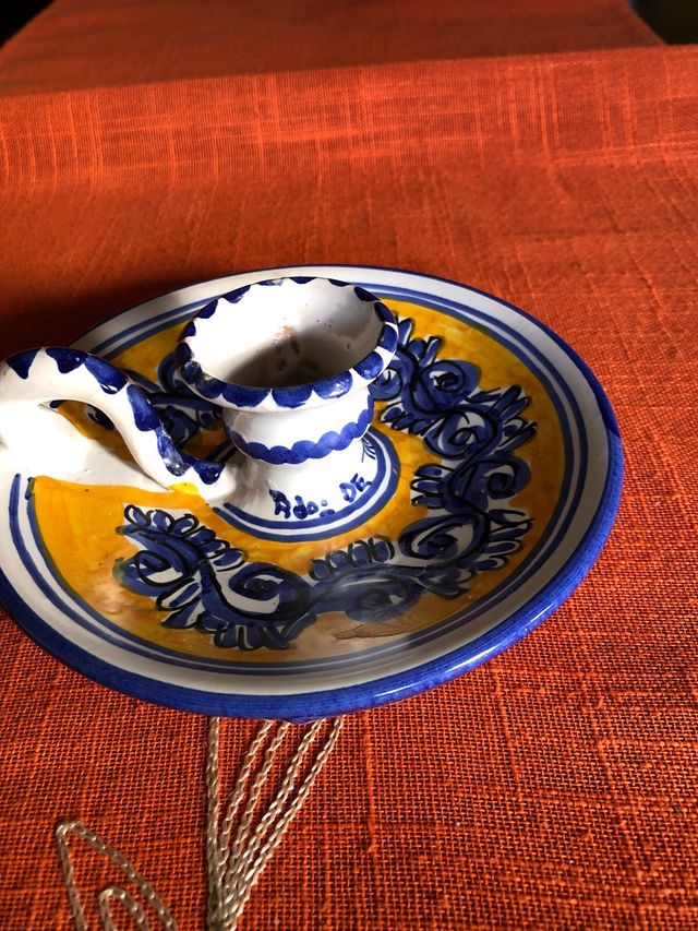 Palmatoria de ceramica antigua