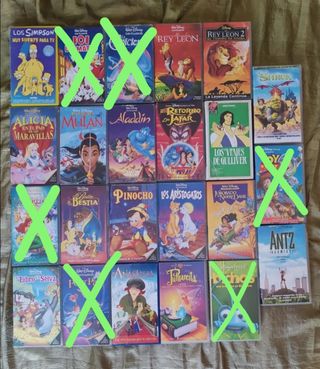 Pack 17 Peliculas de Animacion en VHS
