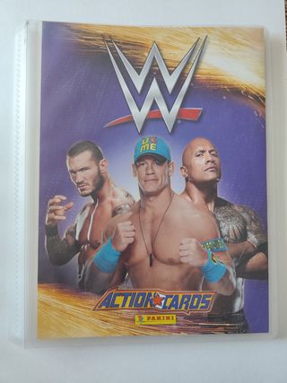 Cartas y álbum action cards Panini WWE
