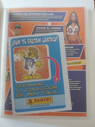 Cartas y álbum action cards Panini WWE