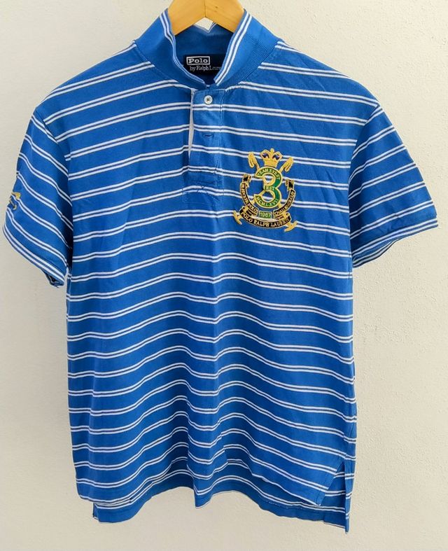 Polo rallas azul/blanca Ralph Lauren