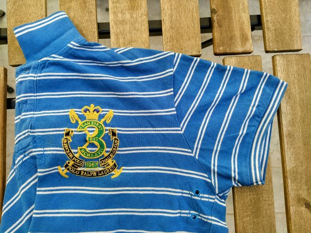 Polo rallas azul/blanca Ralph Lauren