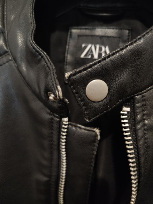 Giubbotto Ecopelle Biker Zara Nero
