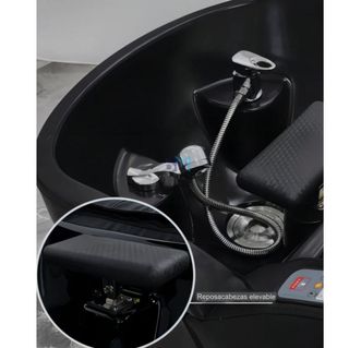 Lavacabezas eléctrico en color negro con masaje