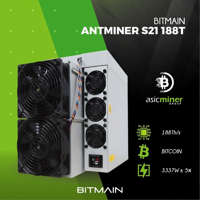 ⛏️Antminer S21 (188TH/s)🚀 2 años de garantía