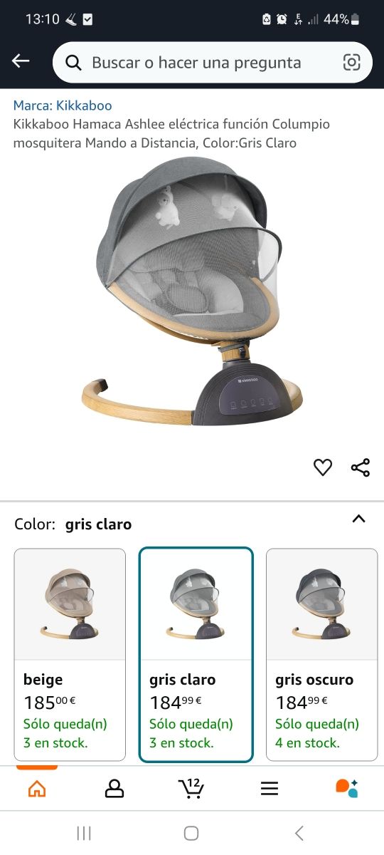 HAmaca bebe automática silla
