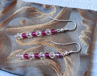Pendientes plata y cristal 