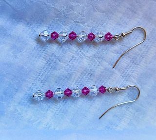 Pendientes plata y cristal 