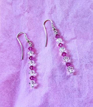 Pendientes plata y cristal 