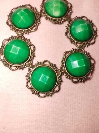 Pendientes flores verdes