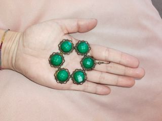 Pendientes flores verdes