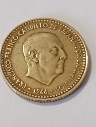 moneda de España, Franco,año 1966*72*una pts