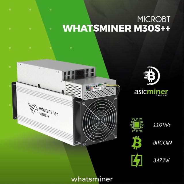 ⛏️Whatsminer M30S++ (110TH/s)🚀 2 años de garantía