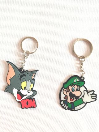 Set 2 portachiavi, Luigi/Nintendo, Tom/Tom&Jerry
